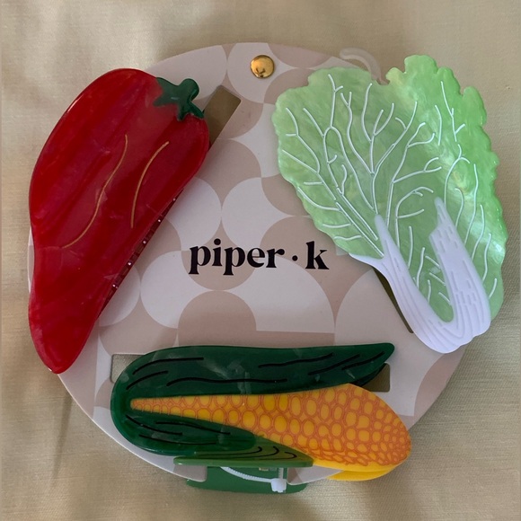 Piper K Accessories - NWT Piper K Vegetable Hair Accessories•Pepper•Cabbage/Bok Choy•Corn on the Cob